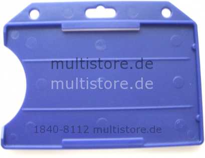 Kartenhalter einseitig blau horizontal