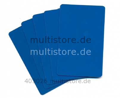 Plastikkarten beidseitig blau PVC Offset 0,76