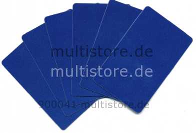 Plastikkarten beidseitig dunkelblau metallic