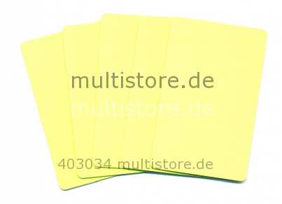 Plastikkarten beidseitig gelb neon PVC Offset 0,76