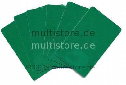 Plastikkarten beidseitig grün metallic