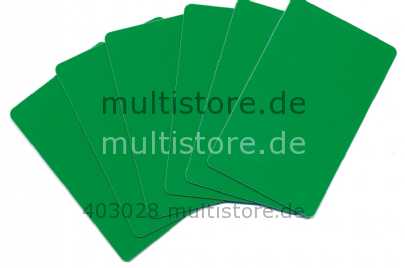 Plastikkarten beidseitig grün PVC Offset 0,76