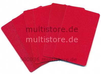 Plastikkarten beidseitig rot metallic