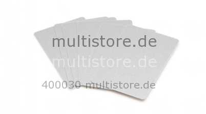 Plastikkarten beidseitig silber PVC BS 0,76
