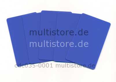 Plus Card Middle Blue eingefärbte PVC Plastikkarten
